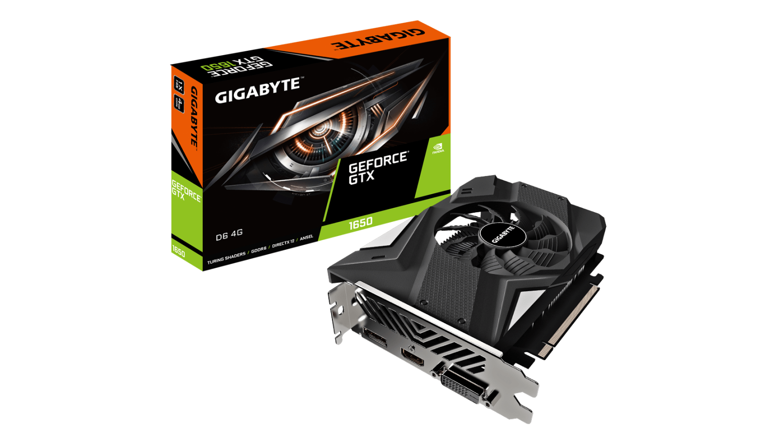 GIGABYTE nVidia GeForce GTX 1650 D6 4GB GDDR6 (rev. 2.0) 128-bit ...