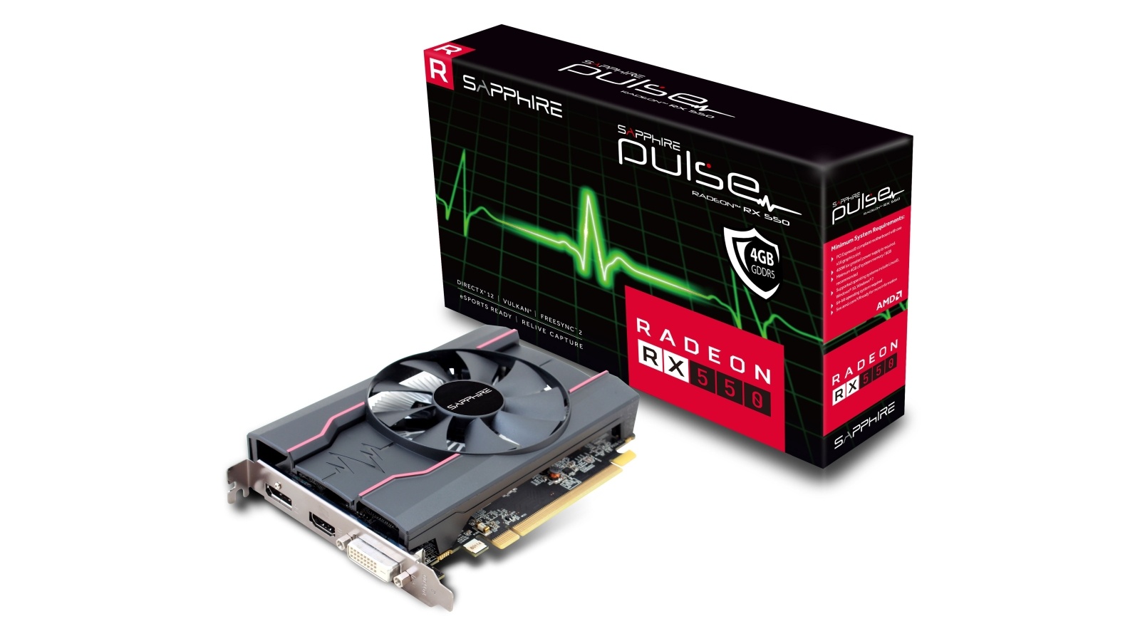 SAPPHIRE AMD Radeon RX 550 PULSE 4GB GDDR5 128-bit grafička kartica ...