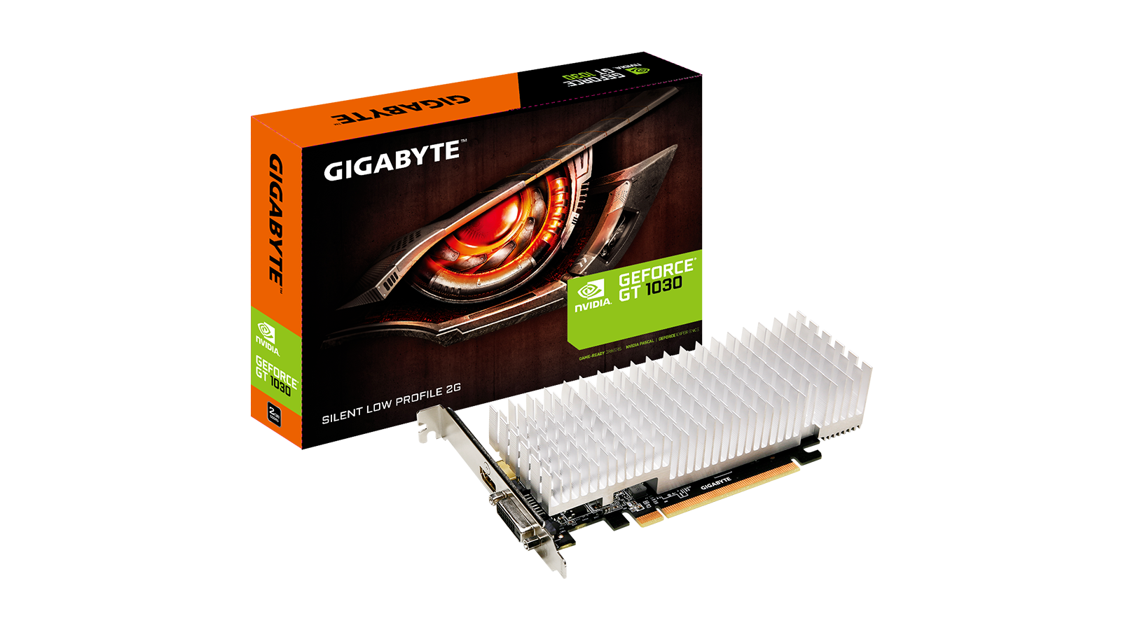 GIGABYTE nVidia GeForce GT 1030 Silent Low Profile 2GB GDDR5 64-bit ...