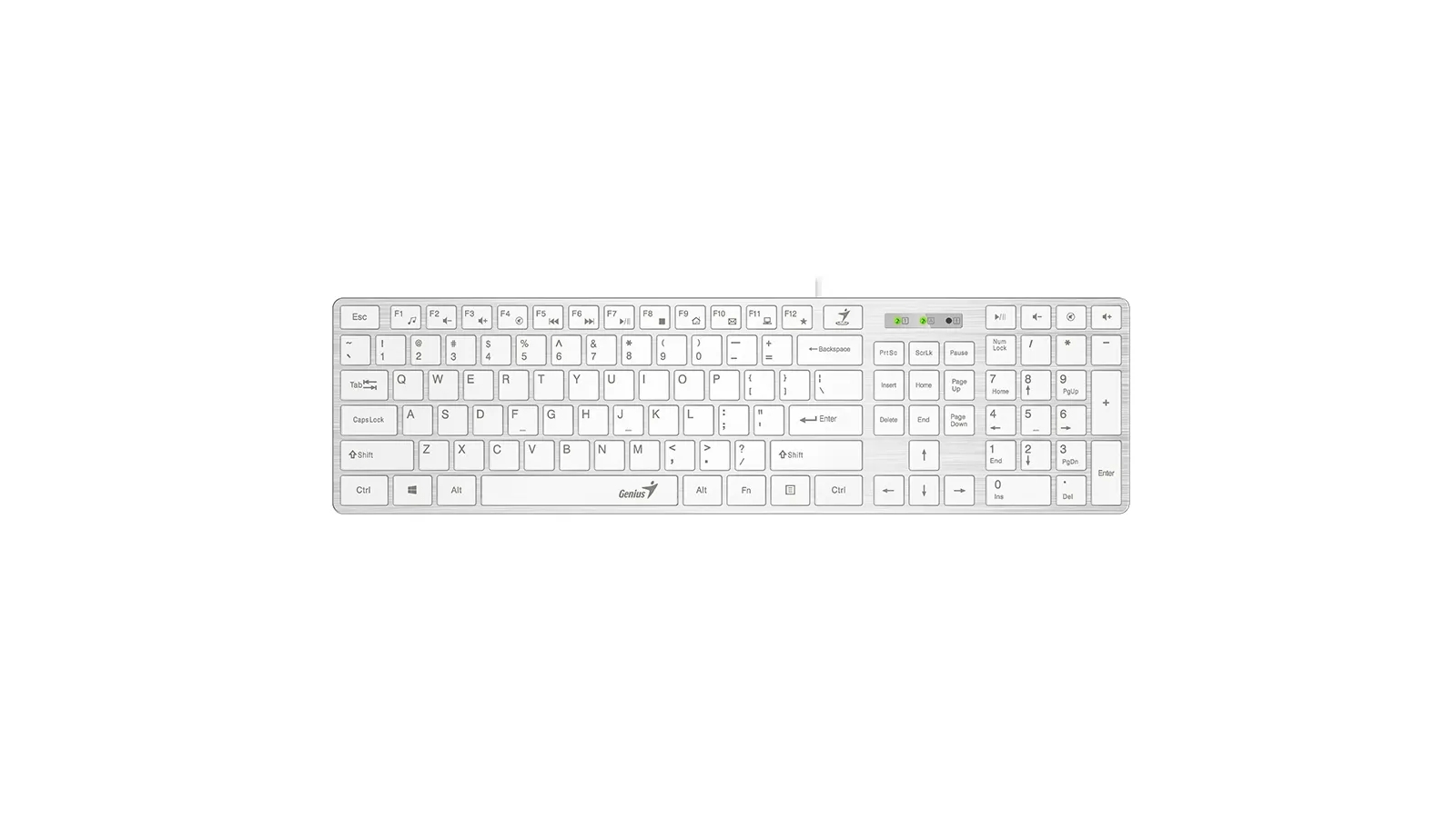 GENIUS tastatura SlimStar 126 EN(US) bela - Cene i akcije