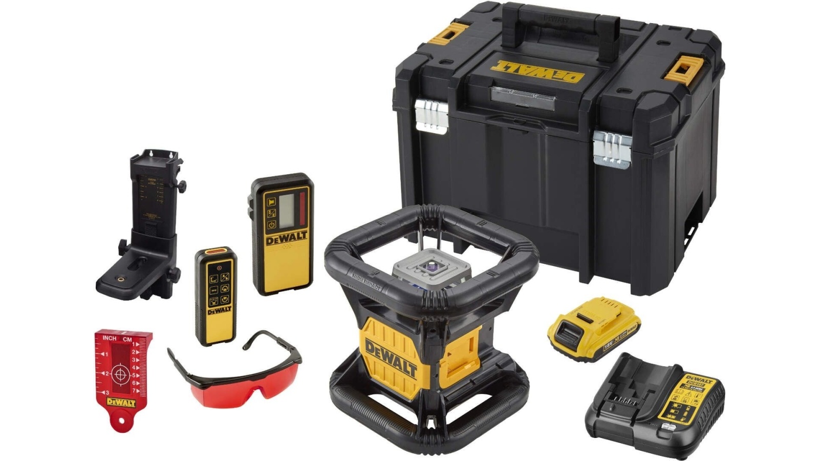 Laser Rotante DeWalt DCE079D1R-QW - Raggio Rosso, 18V, Per Professionisti Dell'Edilizia